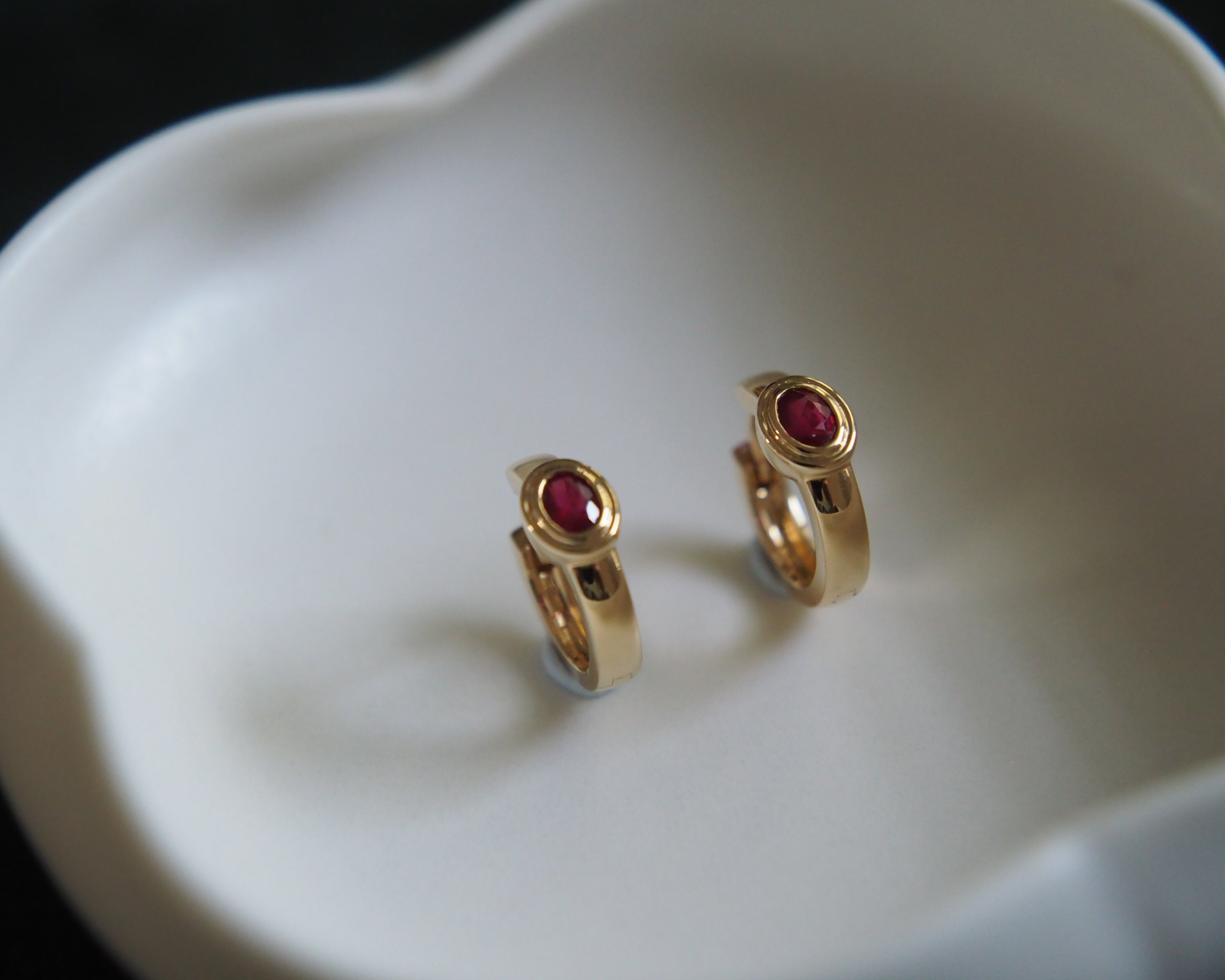 Carter Natural Ruby Hoops