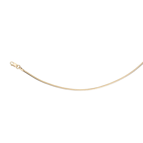 Classic Omega necklace with clasp in front of a white background