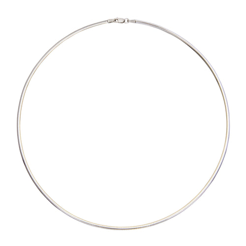 Class Two Tone Flat Omega Necklace in front of a white background