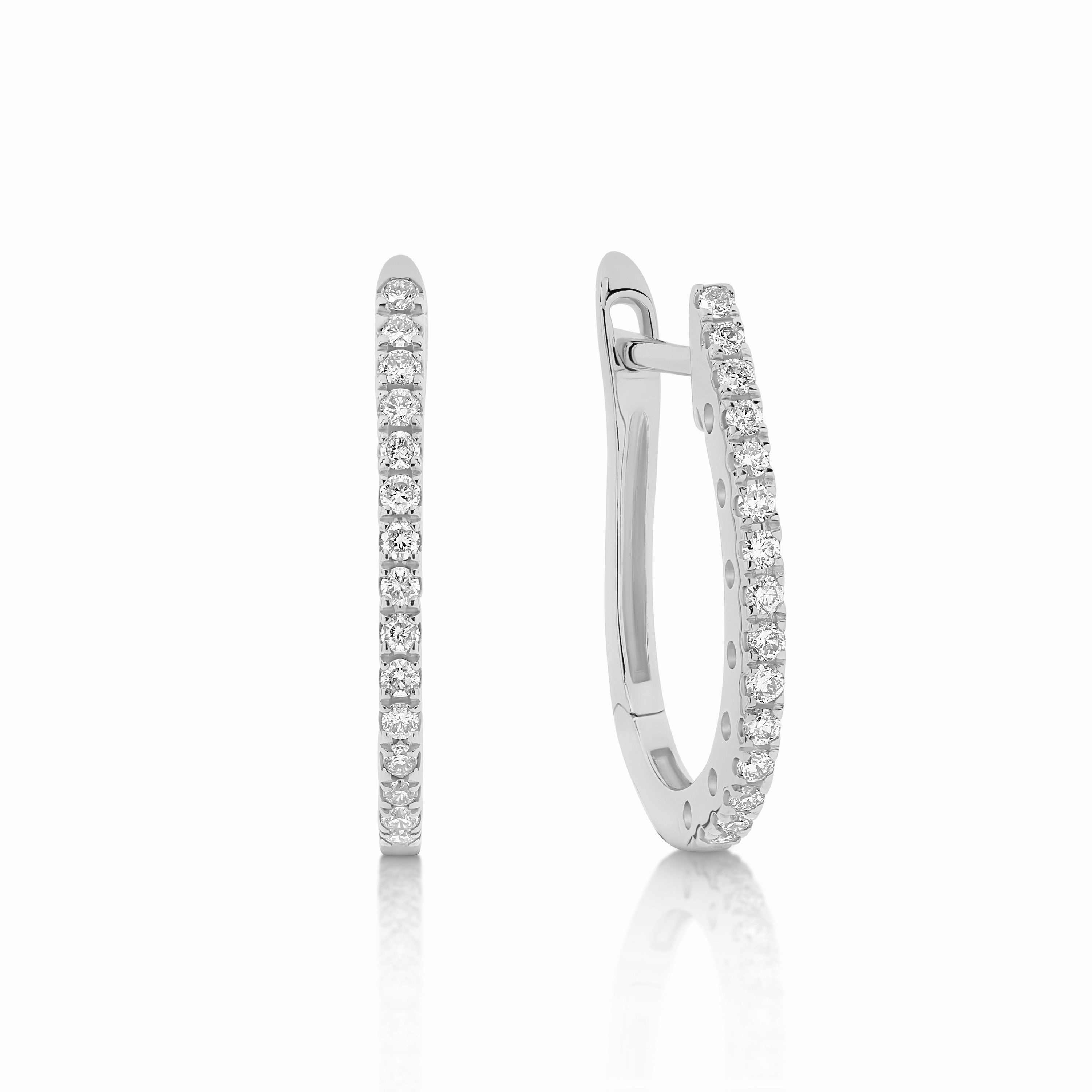 Harp Diamond Hoops