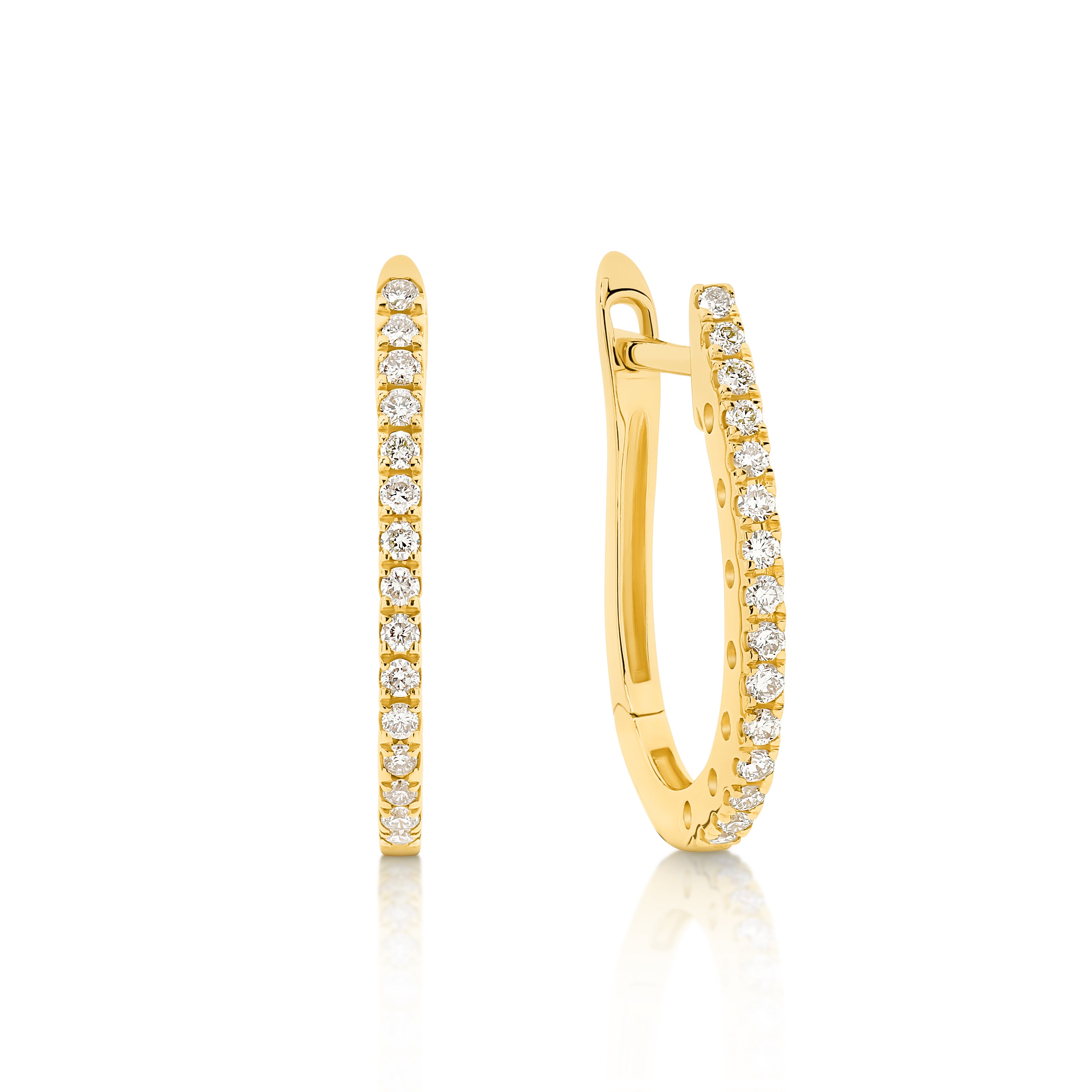 Harp Diamond Hoops
