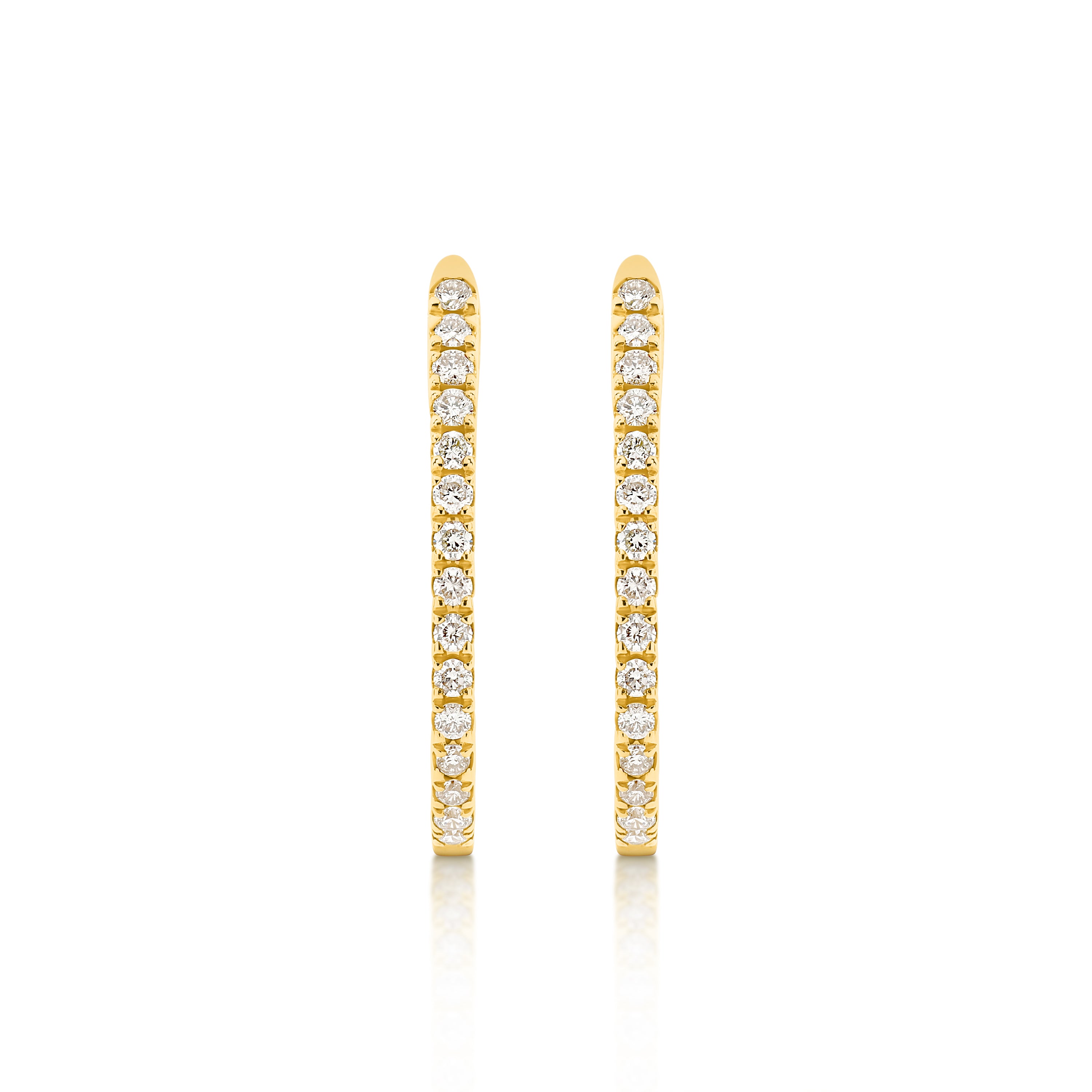 Harp Diamond Hoops