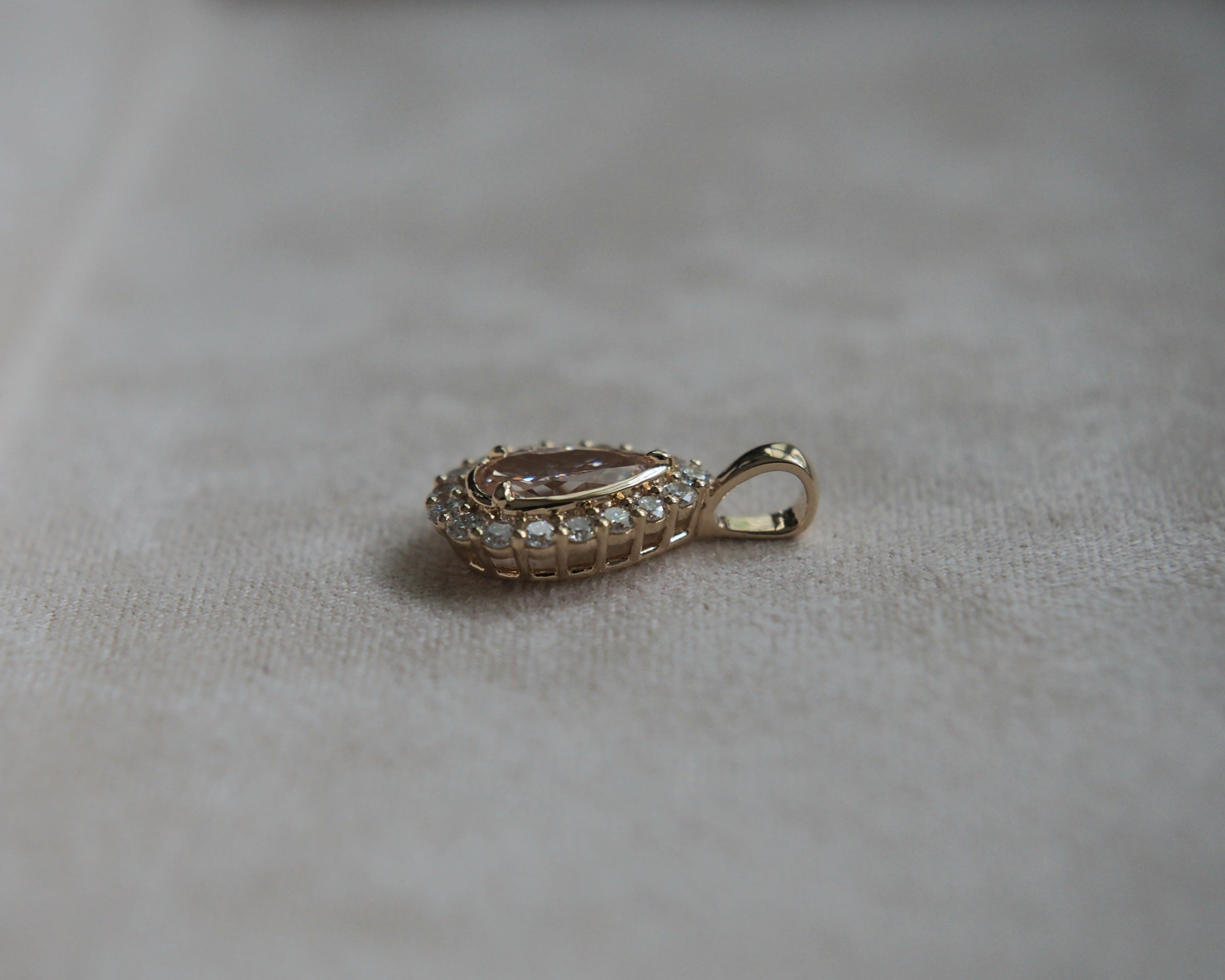 Maya Pear Lab Grown Pink Diamond Pendant