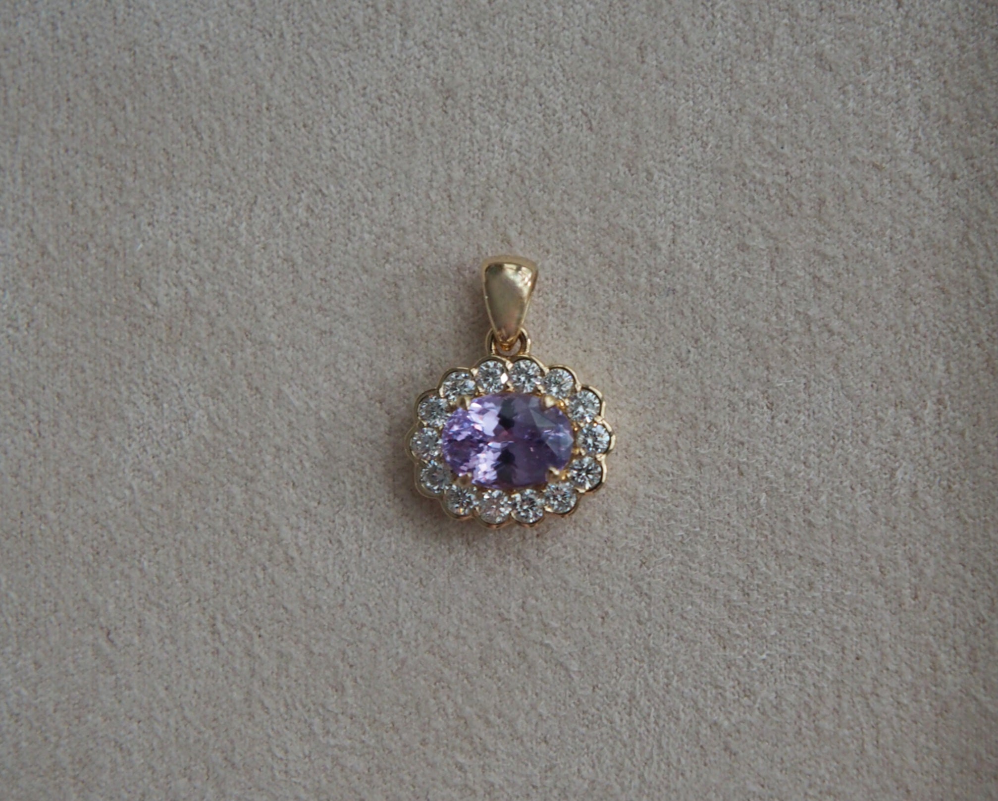 Mia Natural Spinel and Lab Grown Diamond Pendant