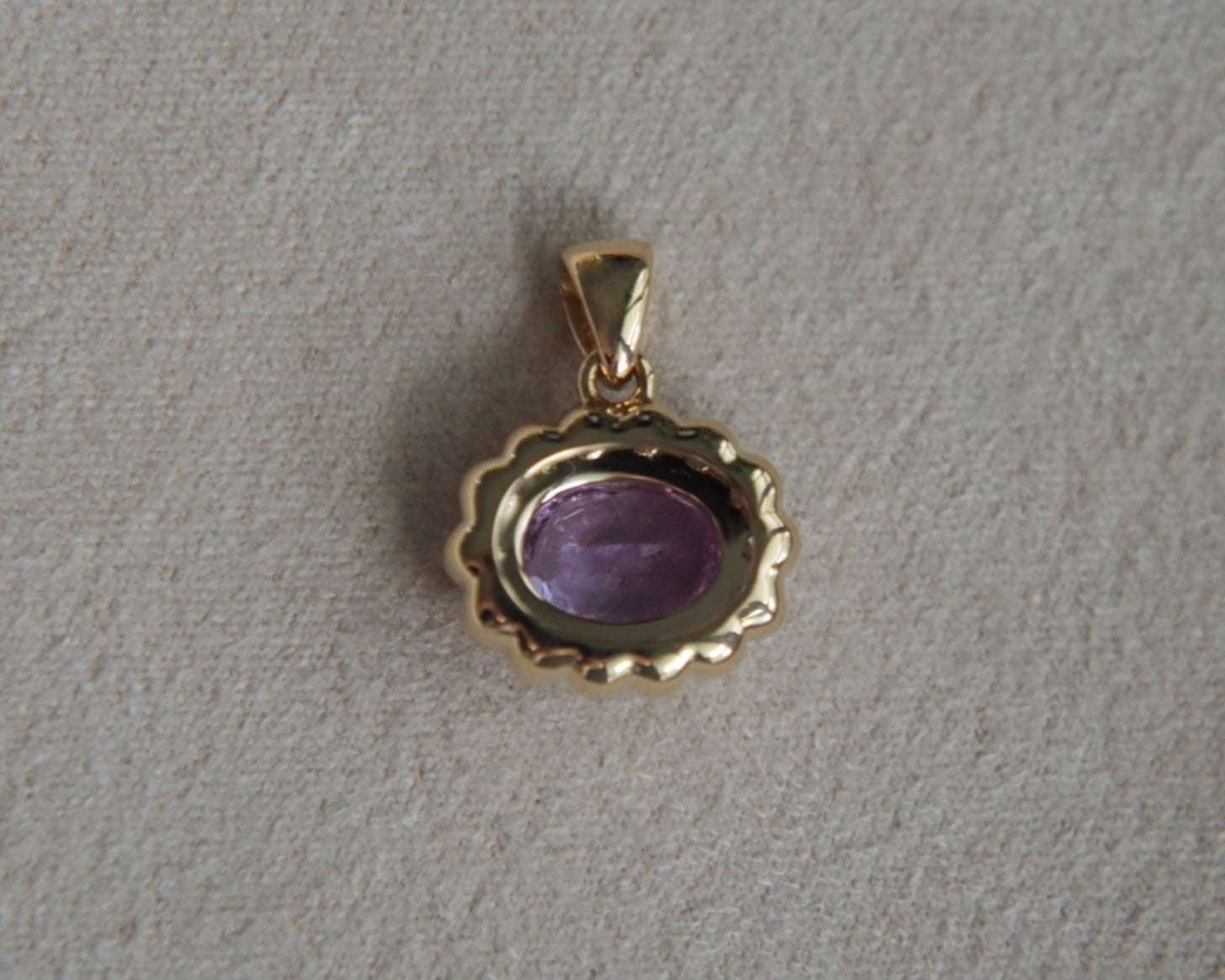 Mia Natural Spinel and Lab Grown Diamond Pendant