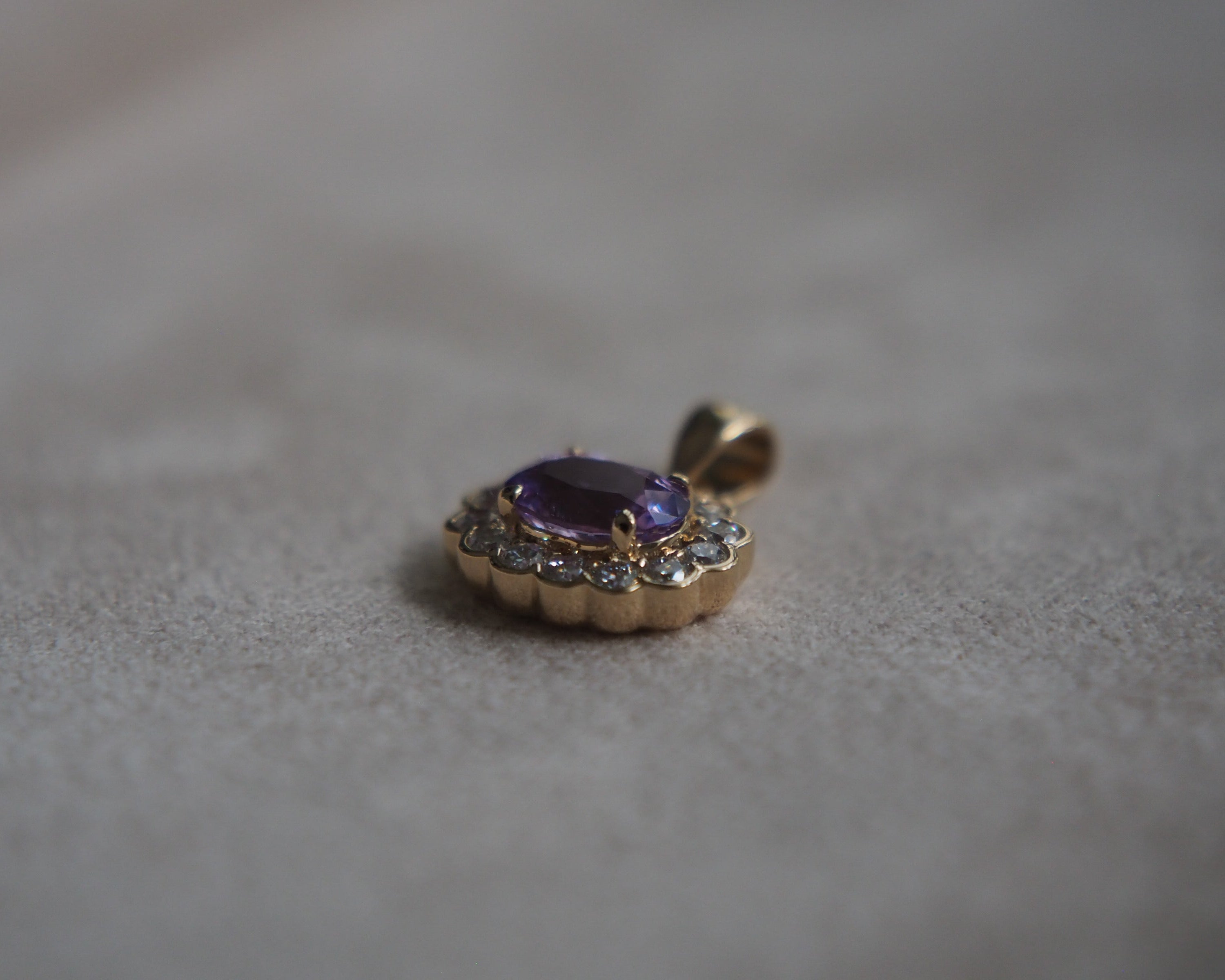 Mia Natural Spinel and Lab Grown Diamond Pendant