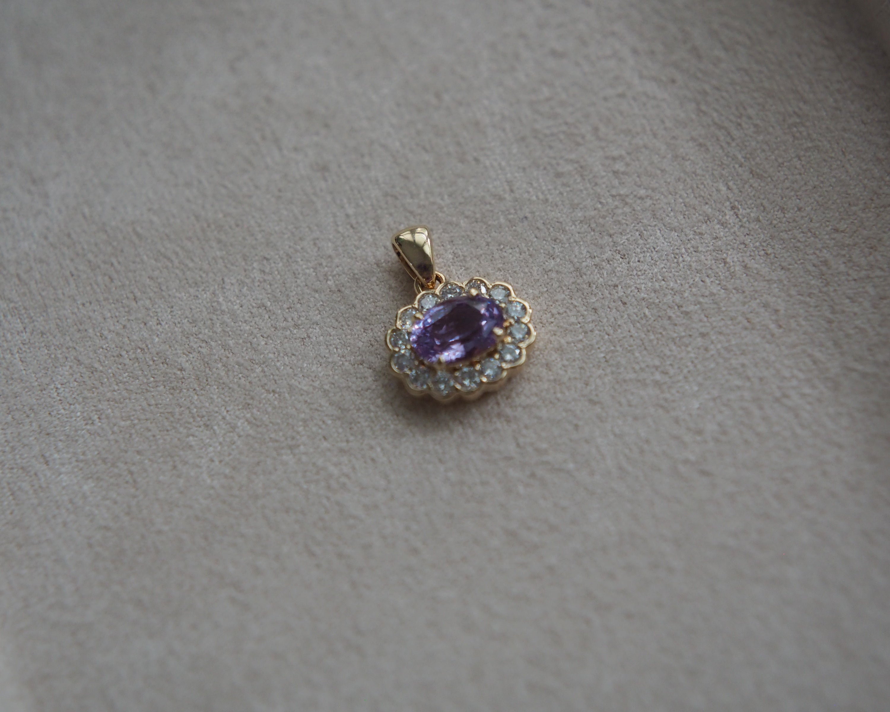 Mia Natural Spinel and Lab Grown Diamond Pendant