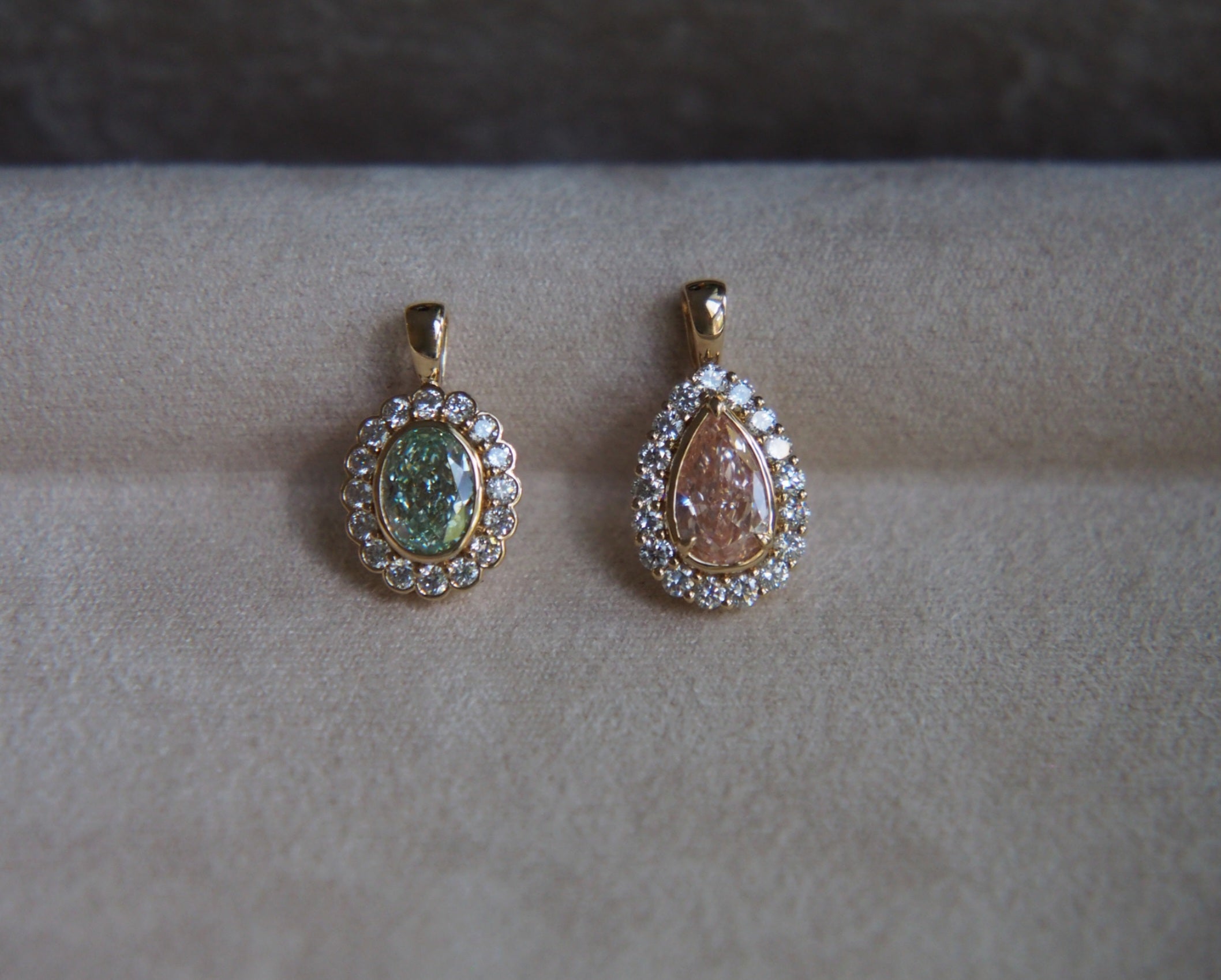 Maya Pear Lab Grown Pink Diamond Pendant