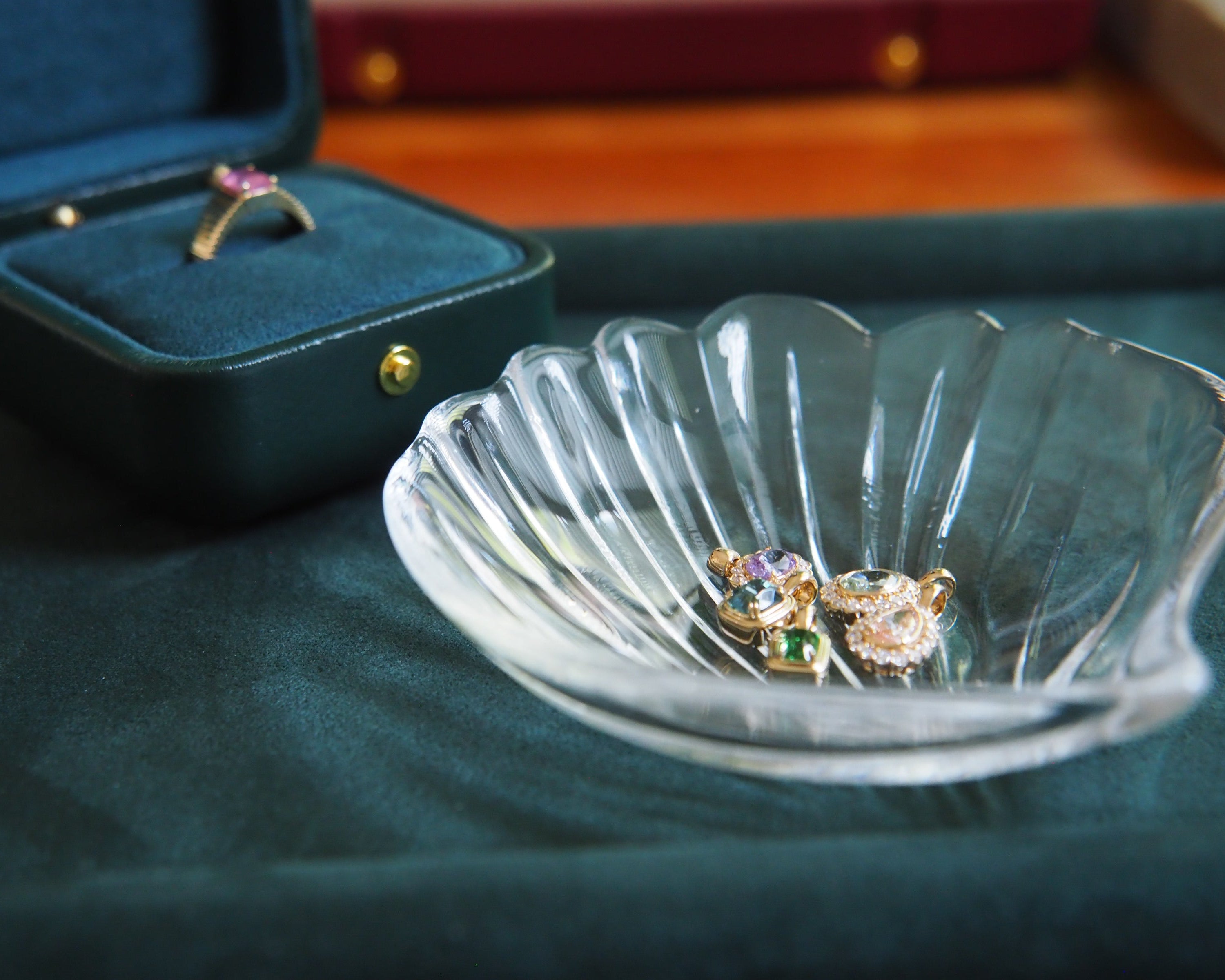 Seashell Glass Trinket Dish