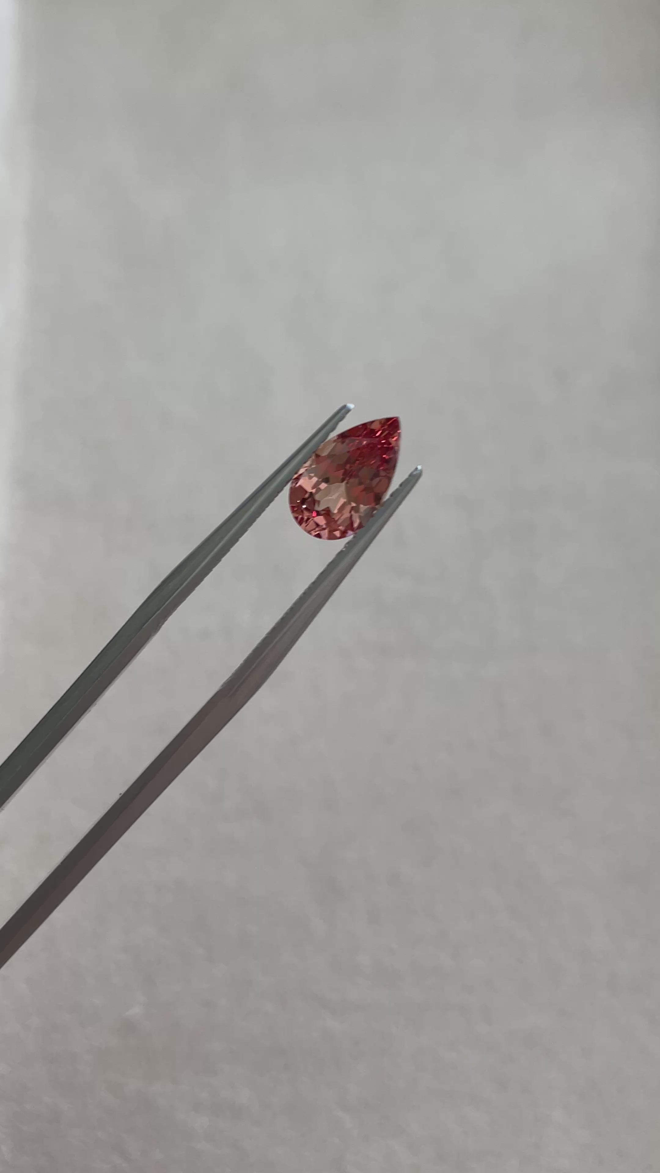 Orange pear shape Malaya garnet